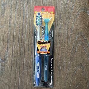 Johnson & Johnson Reach Access Daily Flosser Blue BONUS PACK Toothbrush Soft
